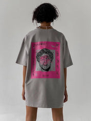 Ladies Abstract Art Painting Short Sleeve T-shirt