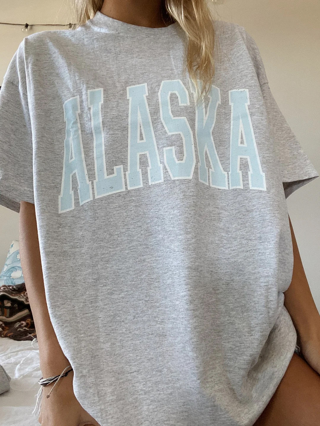 Ladies Alaska Printed Oversized T-Shirt