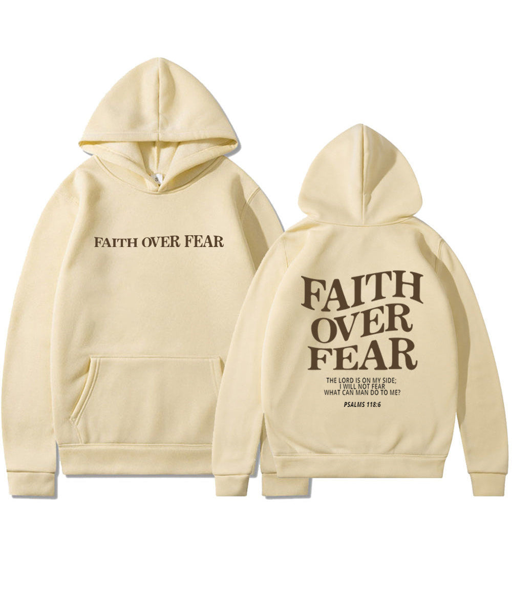 Women's Inspirational Faith Over Fear The Lord In On My Side Hoodie