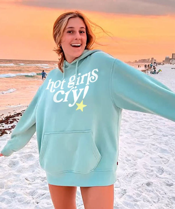 Women's Hot Girls Cry Oversized Hoodie