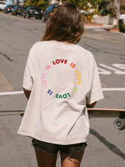 Women's Preppy Love Is Love Short Sleeve Shirt