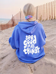 Womens See Good In All Things Preppy Hoodies
