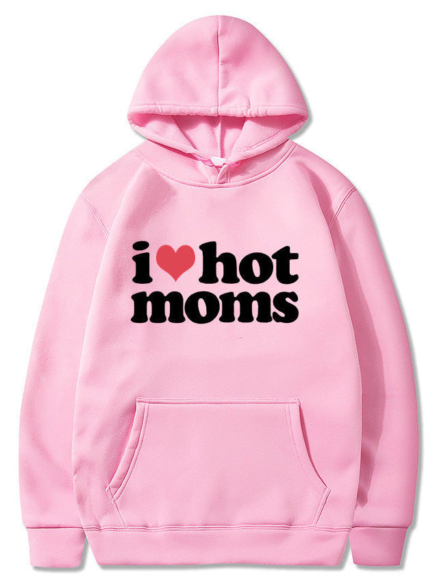 Unisex Cute I Heart Hot Moms Hoodie