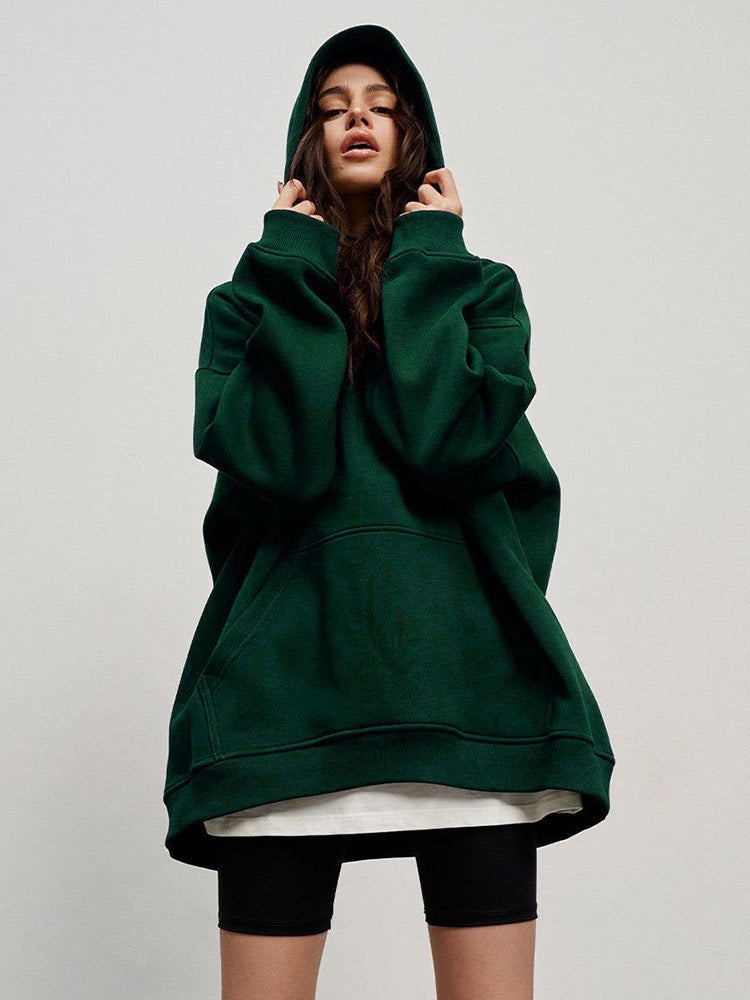 Premium Fleece Pure Color Heavyweight Biggy Hoodie