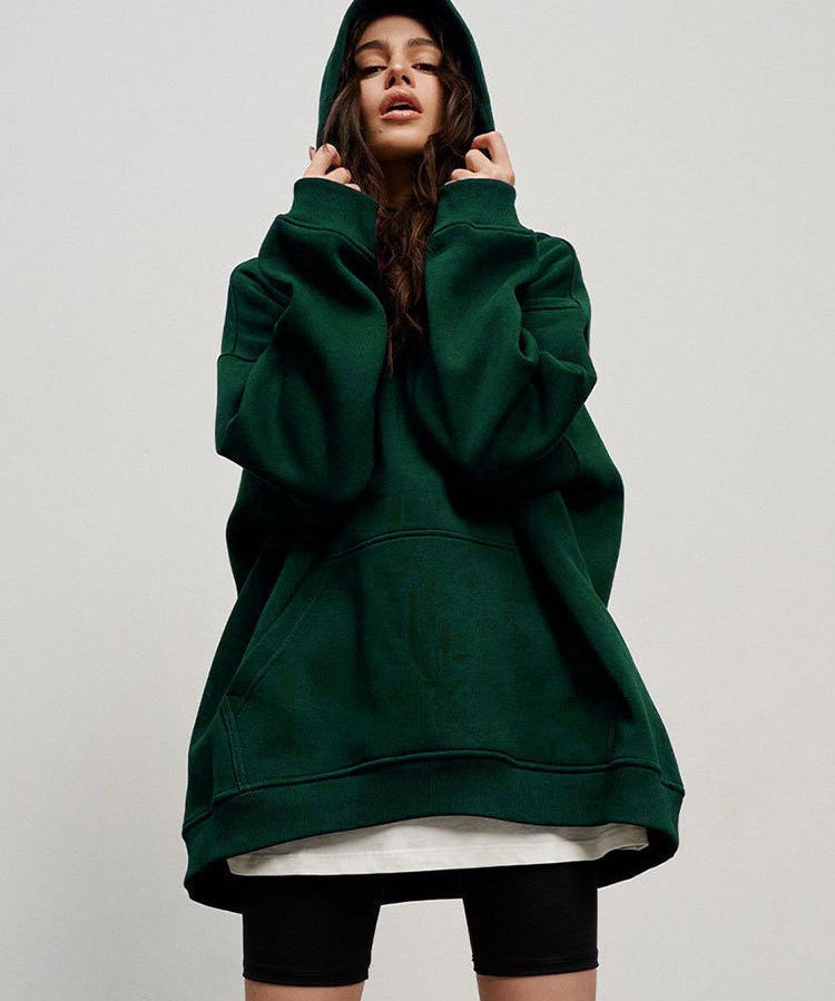 Premium Fleece Pure Color Heavyweight Biggy Hoodie