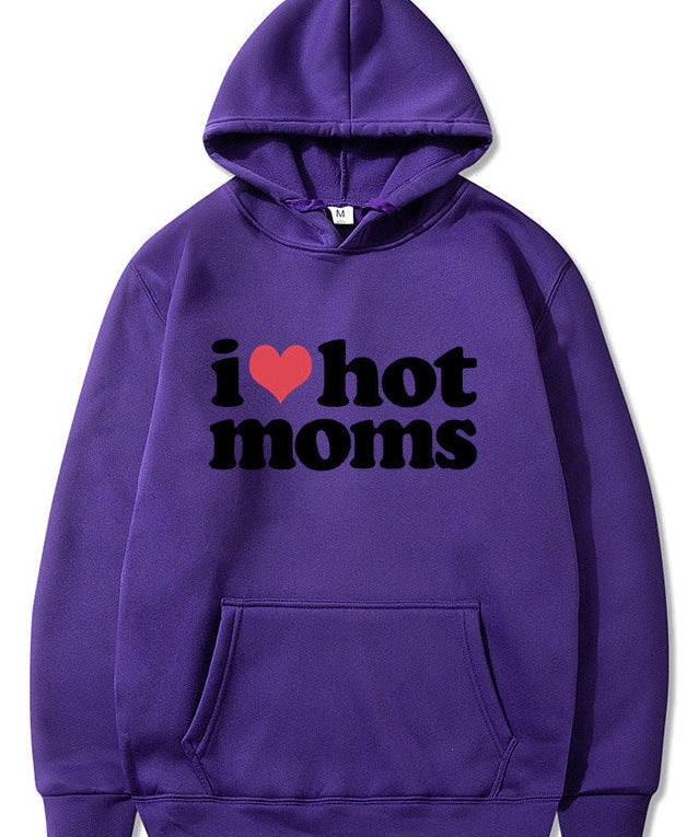 Unisex Cute I Heart Hot Moms Hoodie