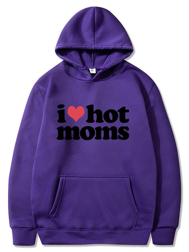 Unisex Cute I Heart Hot Moms Hoodie