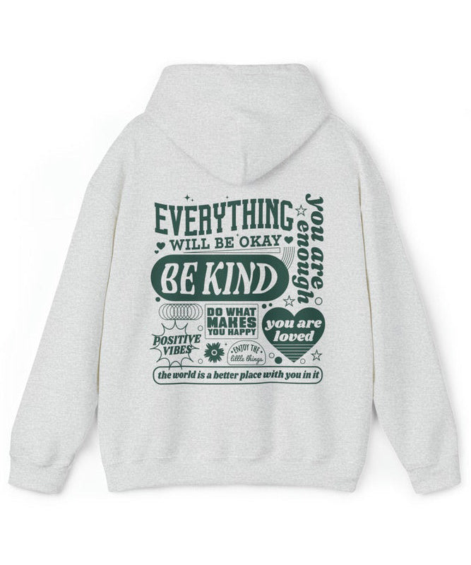 Aesthetic Everything Will Be Okay Positive Mental Health Hoodie