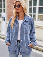 Women's Vintage Button Up Denim Jacket