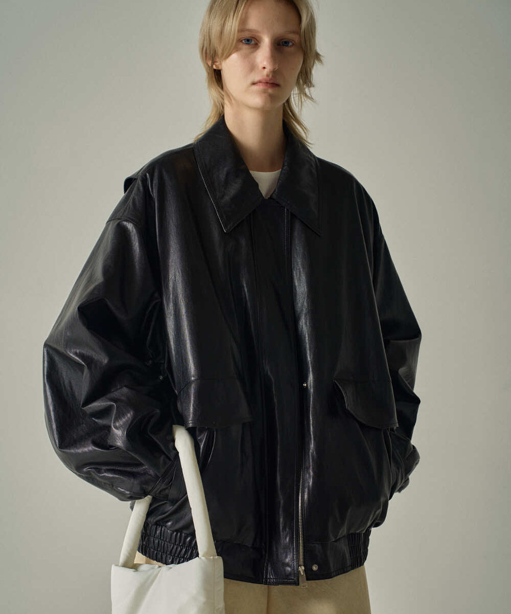 Women's Oversized Zip Up Streetwear Faux Leather Jacket