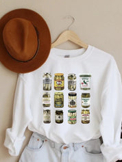 Women's Vintage Canned Pickle Lovers Crewneck Sweatshirt