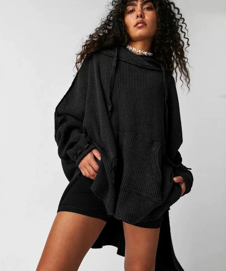 Women's Oversized Long Sleeve Hooded Sweatshirt