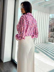 Chic Soho Long Sleeve Button-Up Collared Blouse