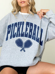 Women's Retro Pickleball Player Season Crewneck Sweatshirt