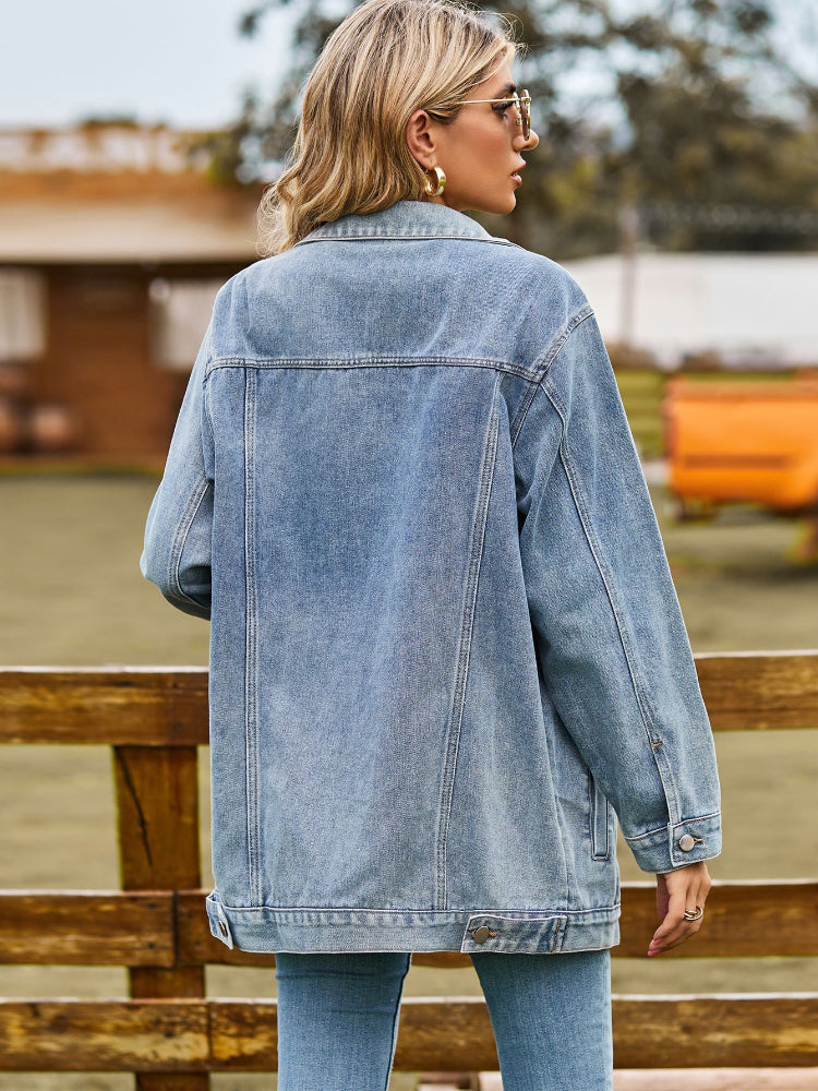 Women's Classic Slim Fit Lapel Denim Coat