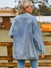 Women's Classic Slim Fit Lapel Denim Coat