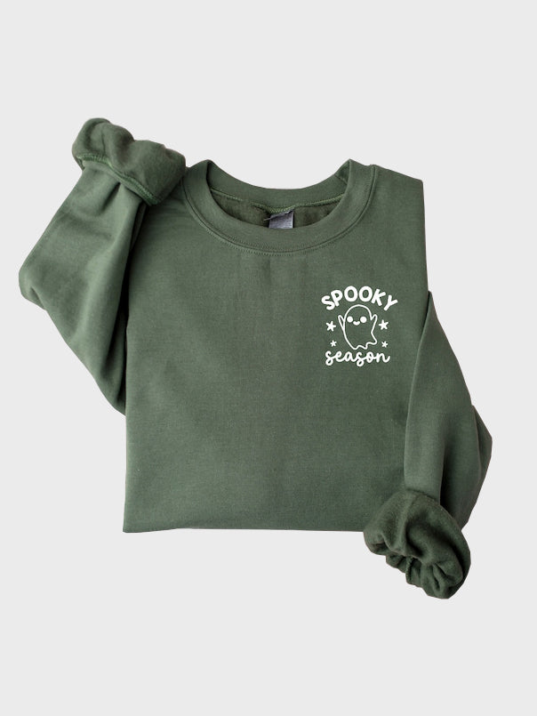 Women's Chic Halloween Spooky Season Crewneck Sweatshirt