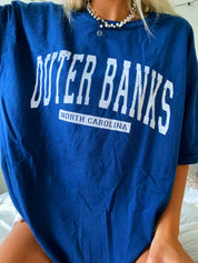 Preppy Outer Banks North Carolina Round Neck T-Shirt