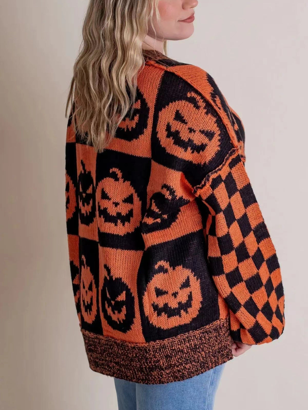 Women's Oversized Ghost Knitted Sweater