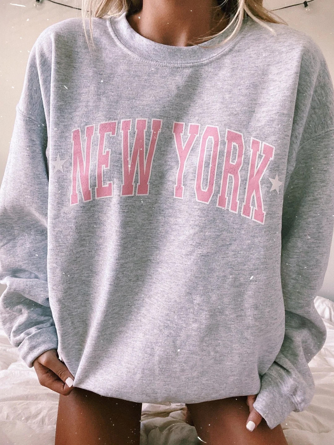 Preppy New York Crew Neck Sweatshirt