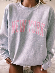 Preppy New York Crew Neck Sweatshirt
