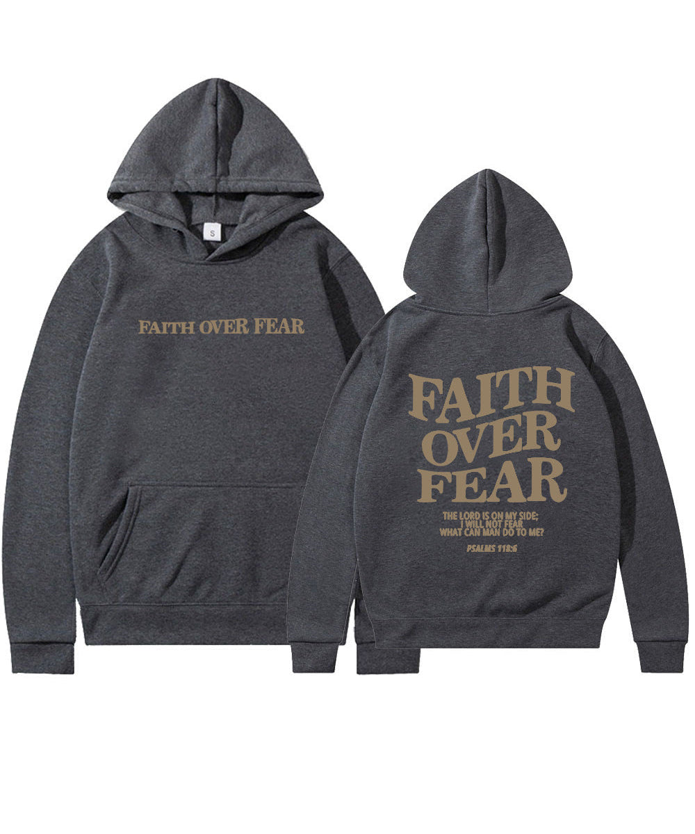 Women's Inspirational Faith Over Fear The Lord In On My Side Hoodie