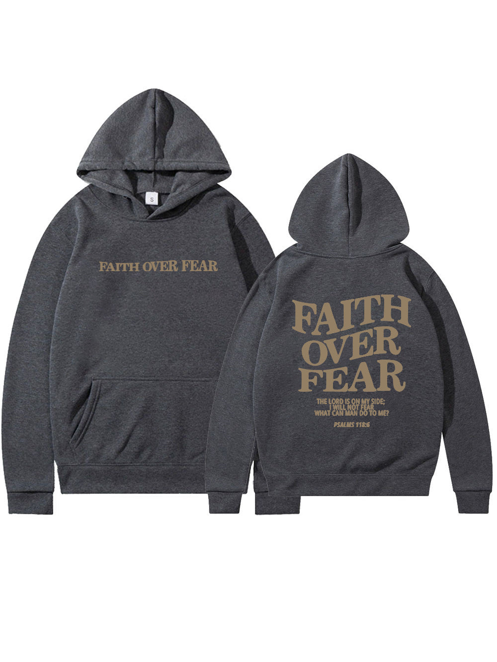 Women's Inspirational Faith Over Fear The Lord In On My Side Hoodie