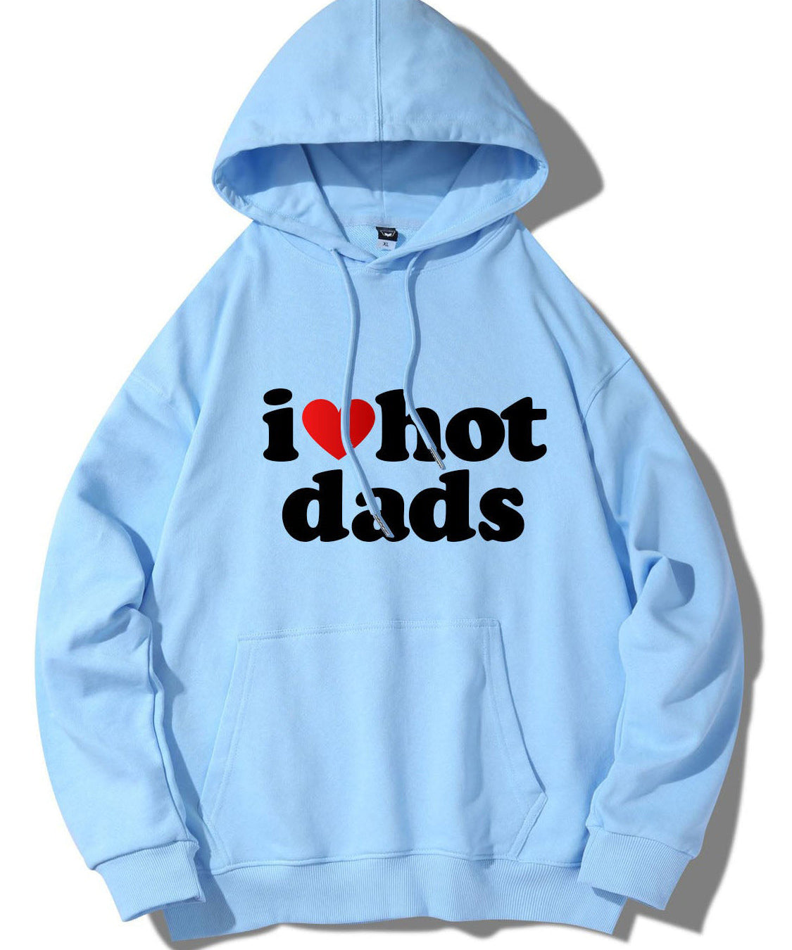 Oversized Blue I Love Hot Dads Hoodies