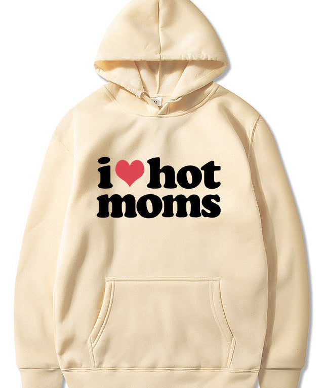 Unisex Cute I Heart Hot Moms Hoodie