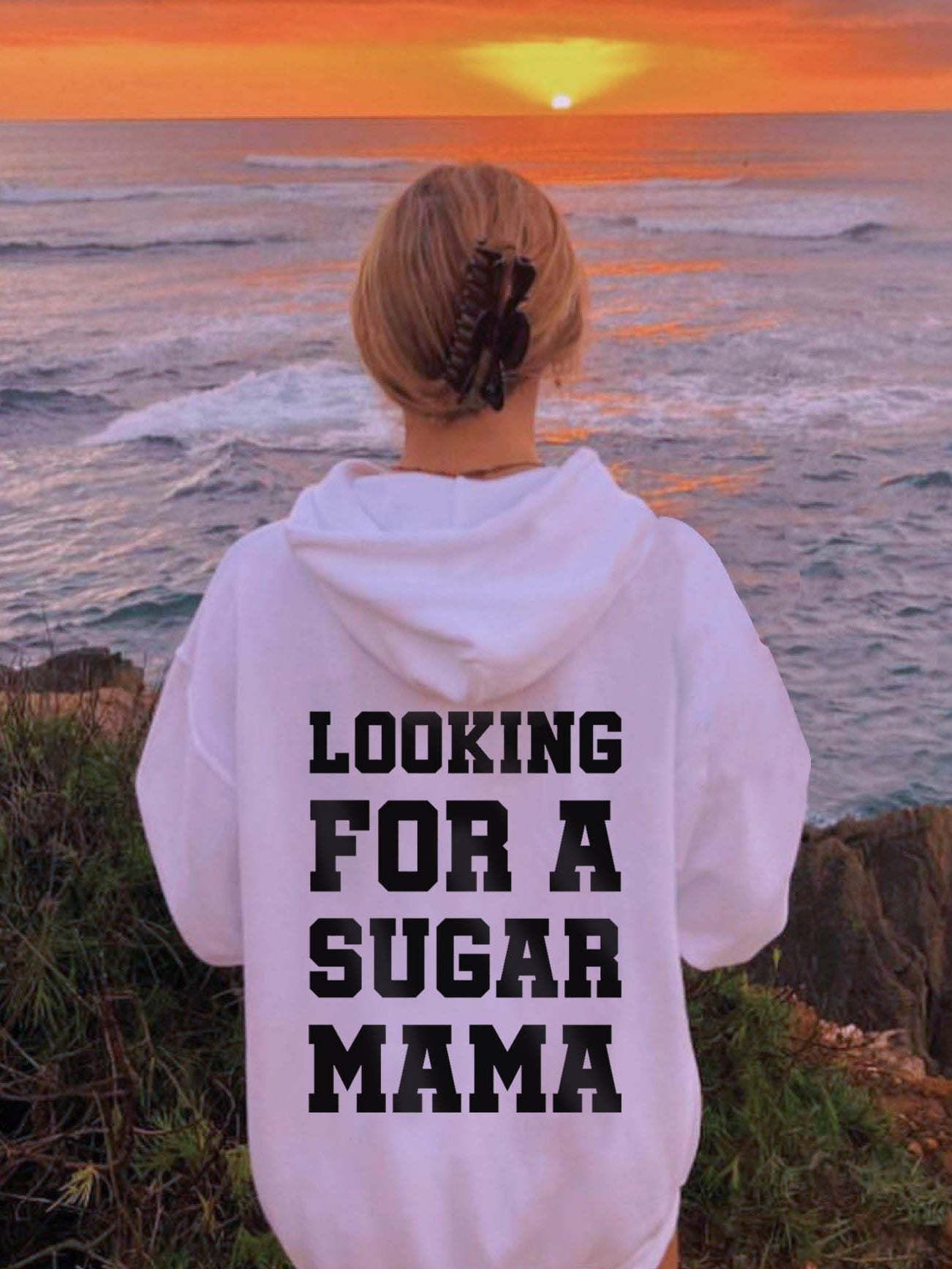 Looking For a Sugar Mama Printed Hoodie