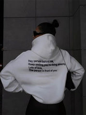 Hey Person Behind Me Keep Smiling Hoodie