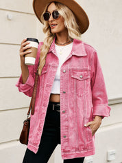 Women's Classic Slim Fit Lapel Denim Coat