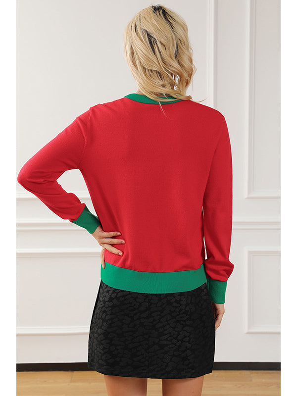 Women's Merry & Bright Green Fringe Knitted Sweater