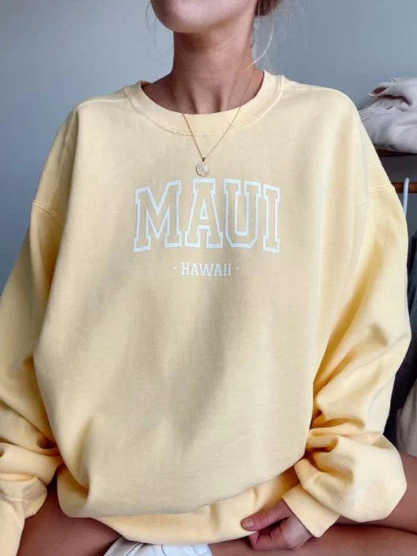 Preppy Maui Hawaii Crew Neck Sweatshirt