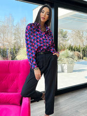 Chic Soho Long Sleeve Button-Up Collared Blouse
