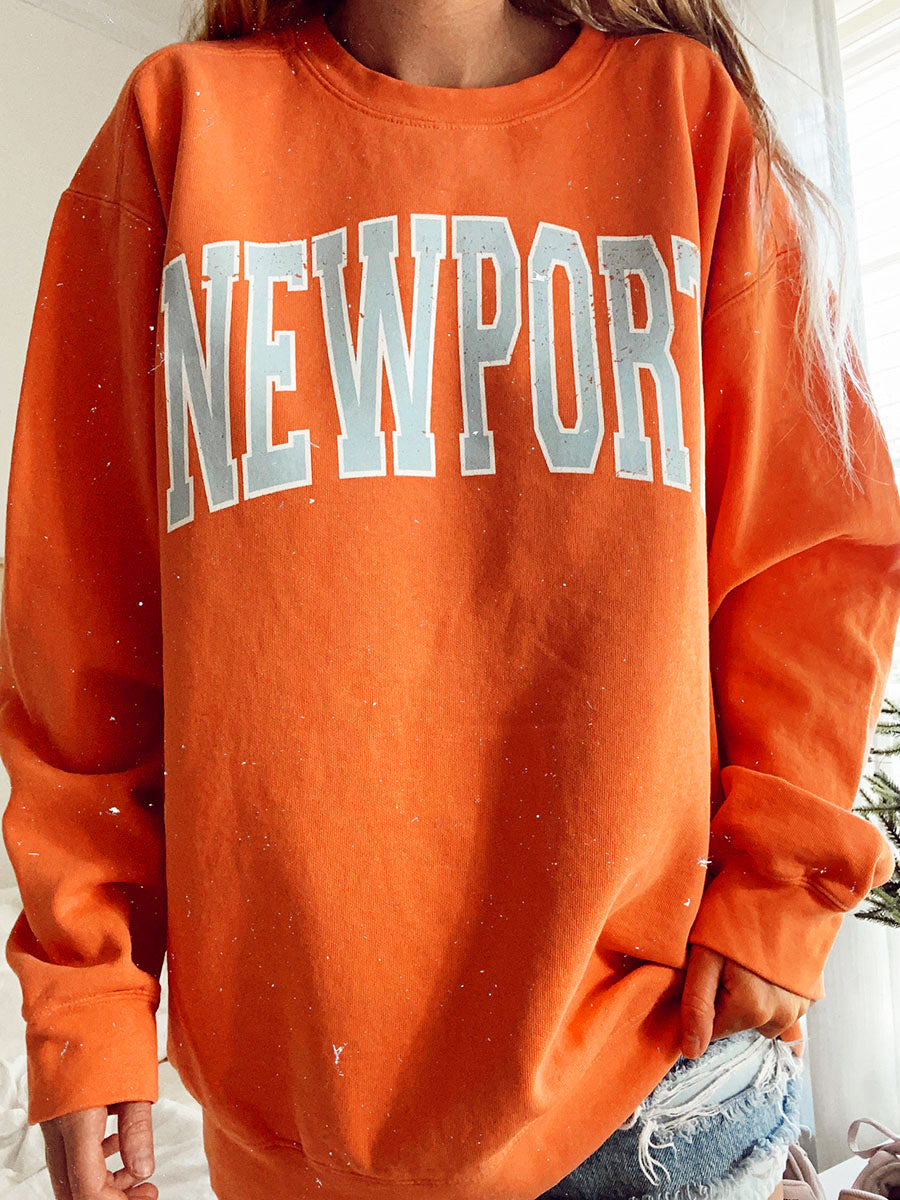 Ladies New Port Printed Long Sleeve Sweatshirt