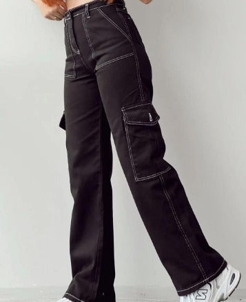 AYLA | Women's cargo jeans with pockets
