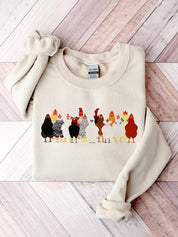 Women's Chicken Love Funny Farmer Crewneck Sweatshirt