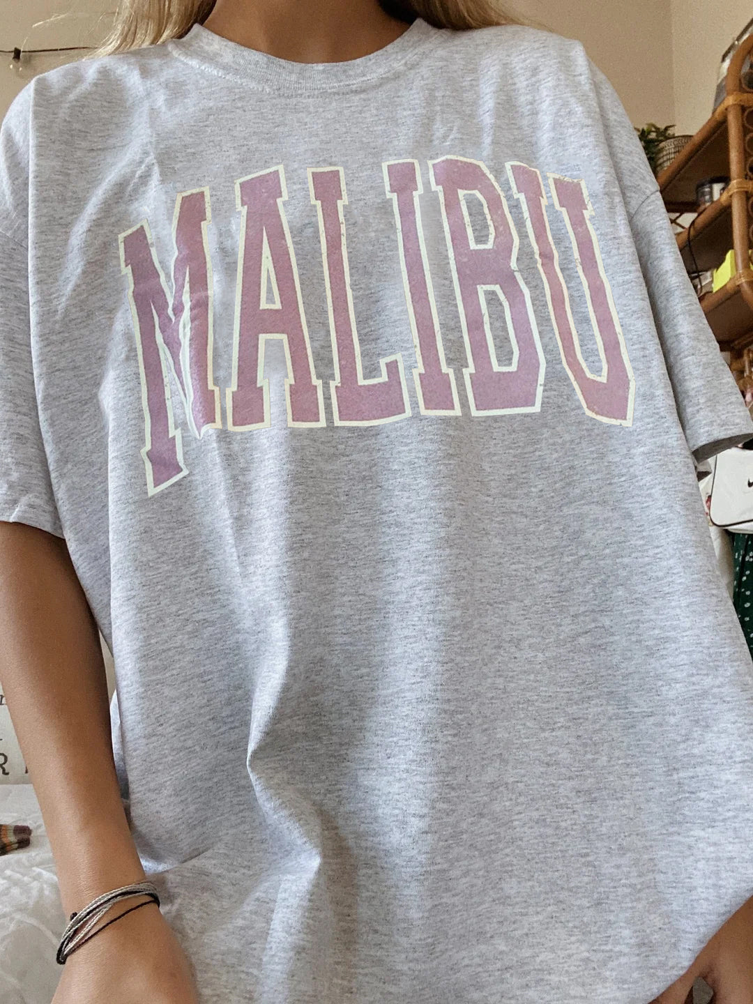 Ladies Malibu Printed Oversized T-Shirt