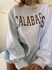 Oversized Preppy Calabasas Crew Neck Sweatshirt