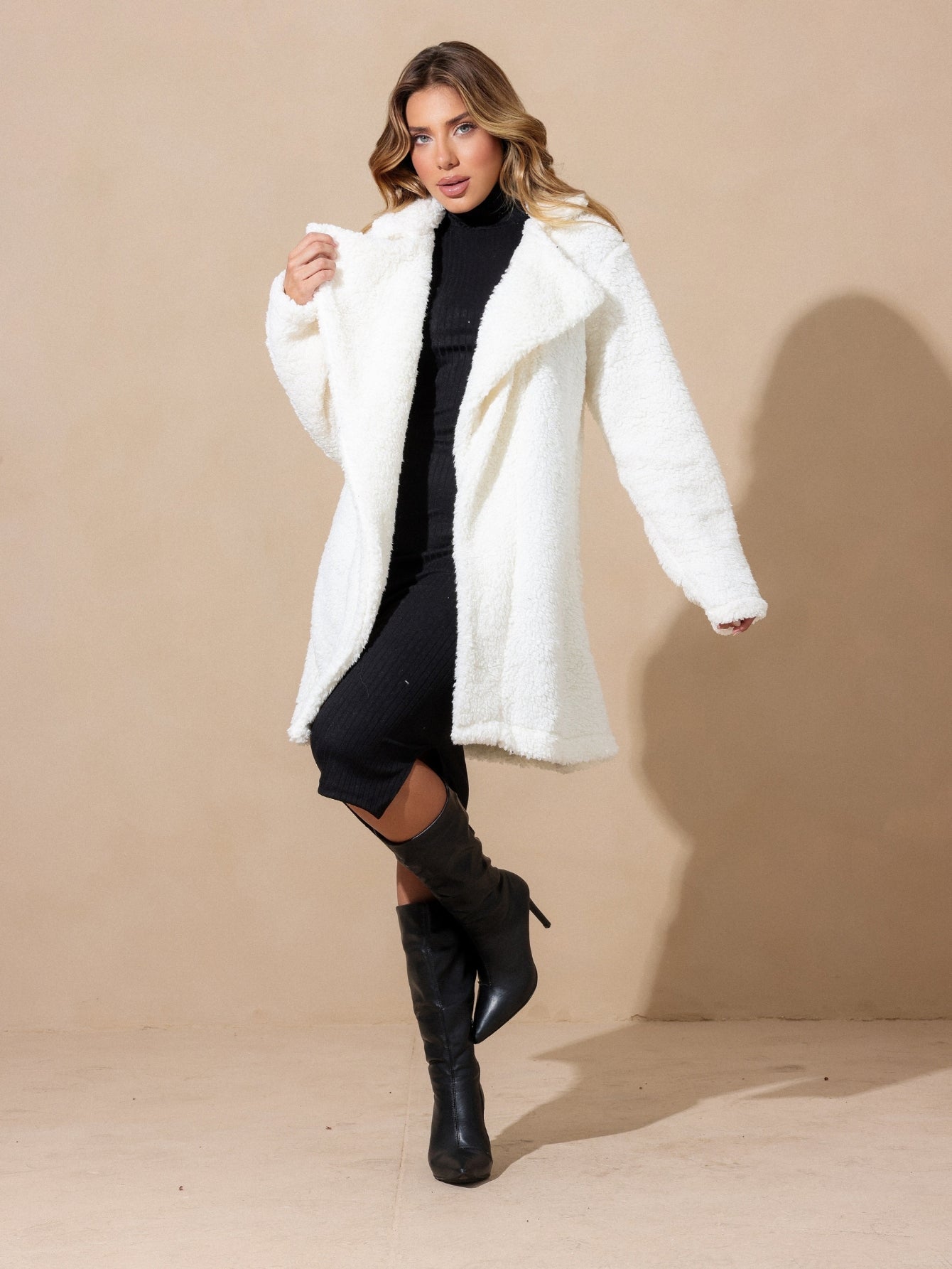 Long Teddy Coat Synthetic Fur Alaska