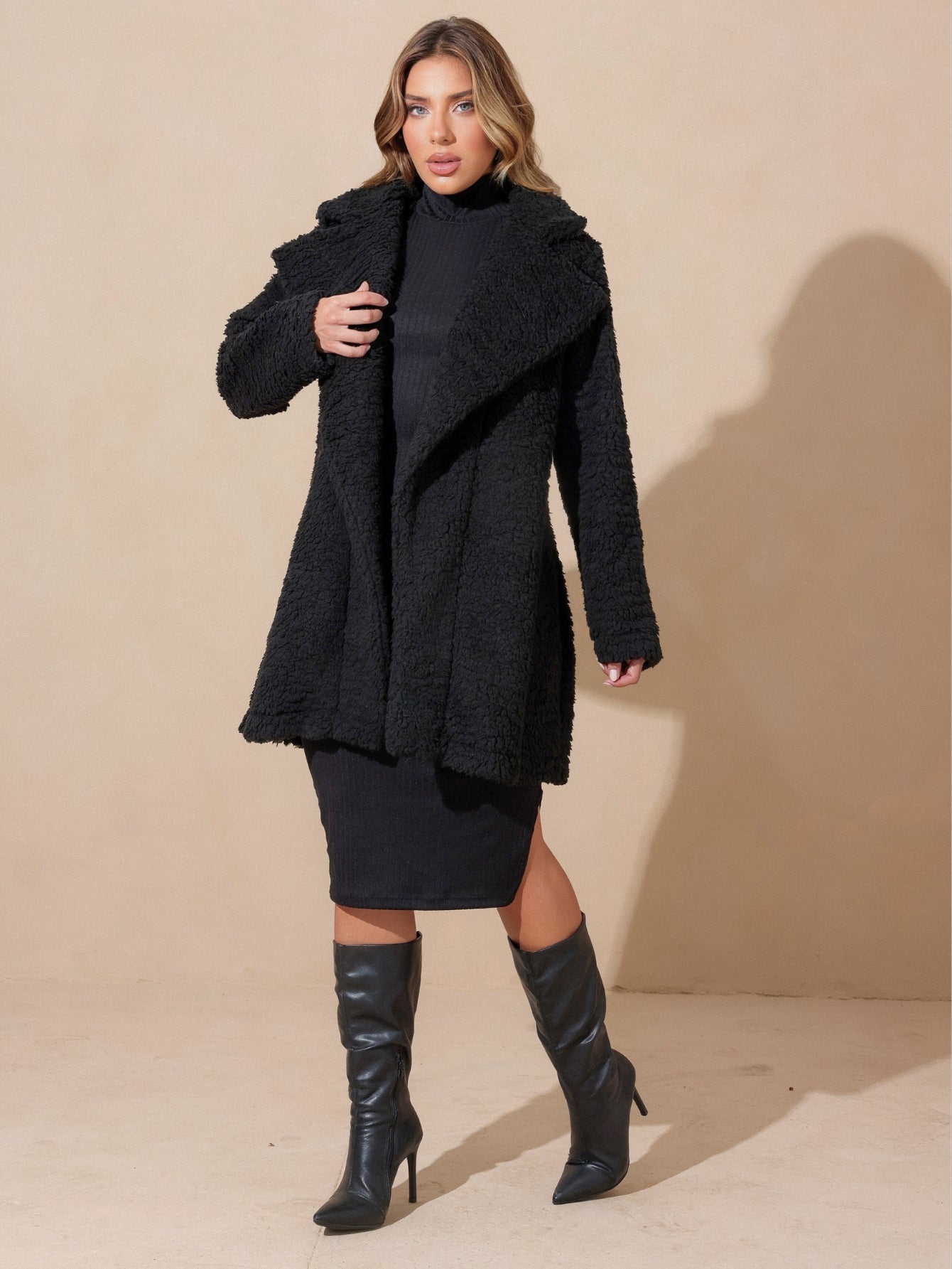 Long Teddy Coat Synthetic Fur Alaska