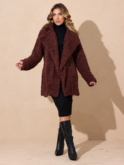 Long Teddy Coat Synthetic Fur Alaska
