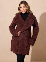 Long Teddy Coat Synthetic Fur Alaska