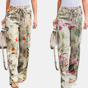 REINA | Elegant leisure pants with floral print