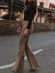 BRIANA | Trendy Flared Corduroy Pants