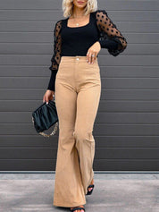 BRIANA | Trendy Flared Corduroy Pants