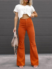 BRIANA | Trendy Flared Corduroy Pants