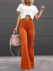 BRIANA | Trendy Flared Corduroy Pants
