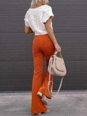 BRIANA | Trendy Flared Corduroy Pants